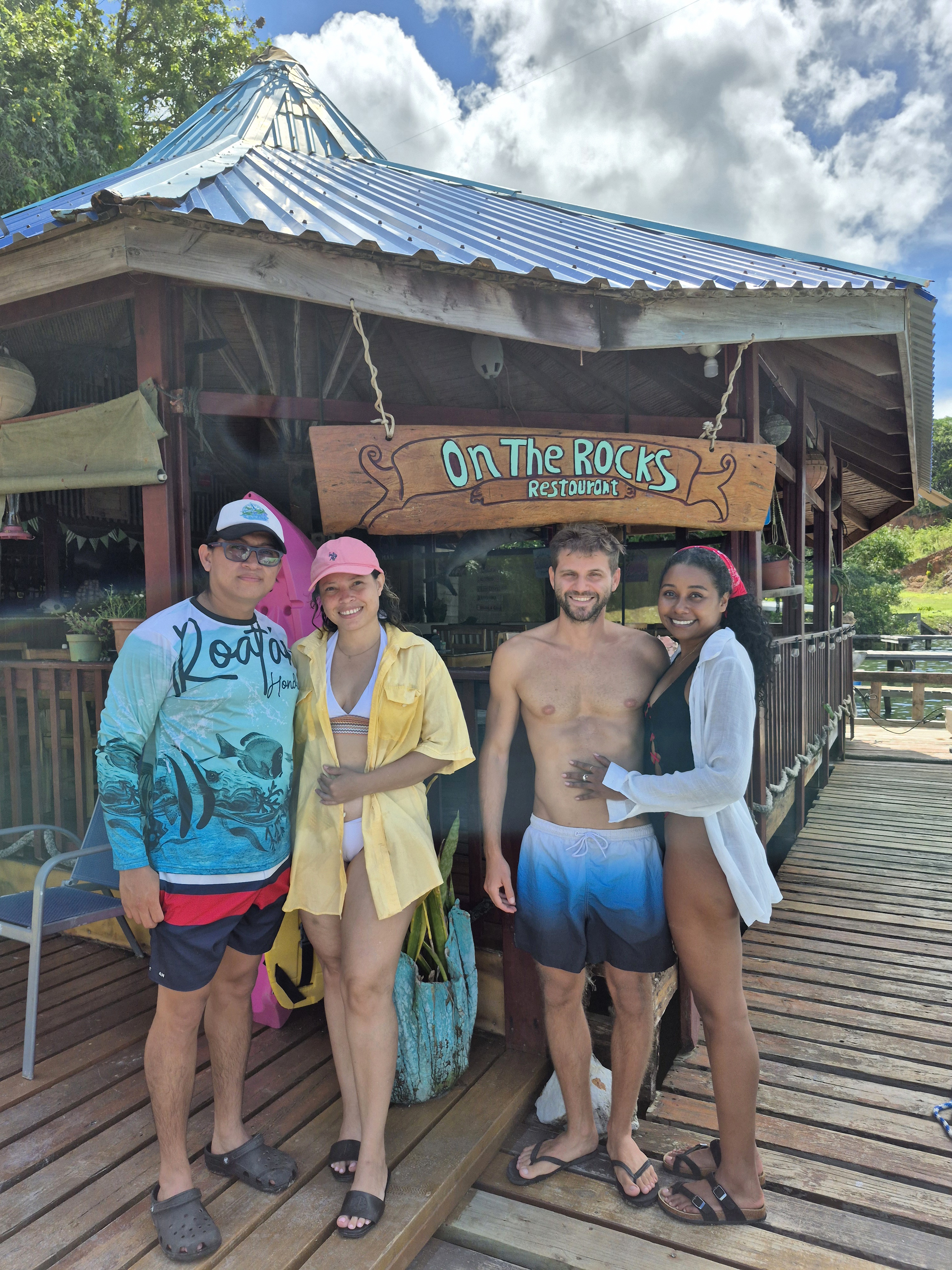 Guests on Roatan East End Tour